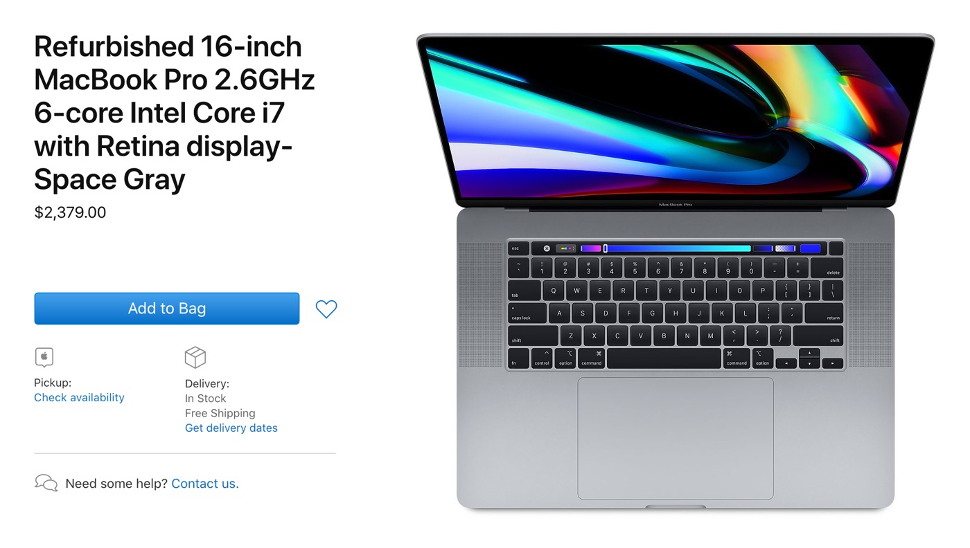Apple、米国で｢MacBook Pro 16インチ｣の整備済み品を販売開始