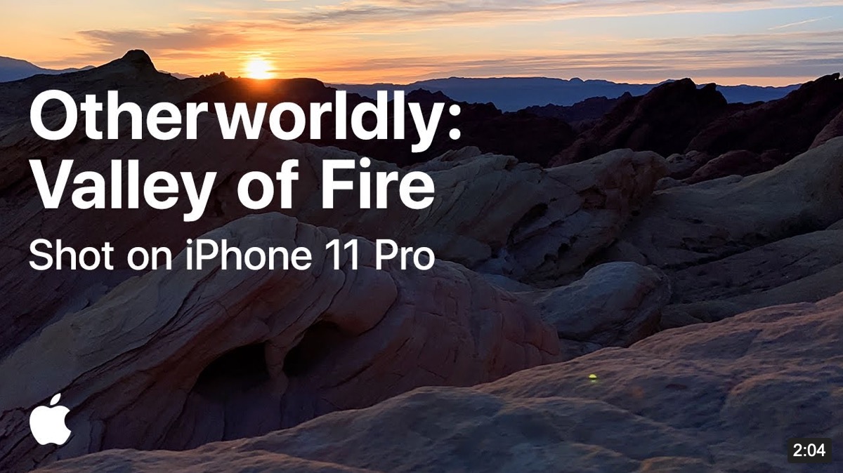 米Apple、｢iPhone 11 Pro｣で撮影した新しいプロモーション動画｢A journey into the Valley of Fire｣を公開