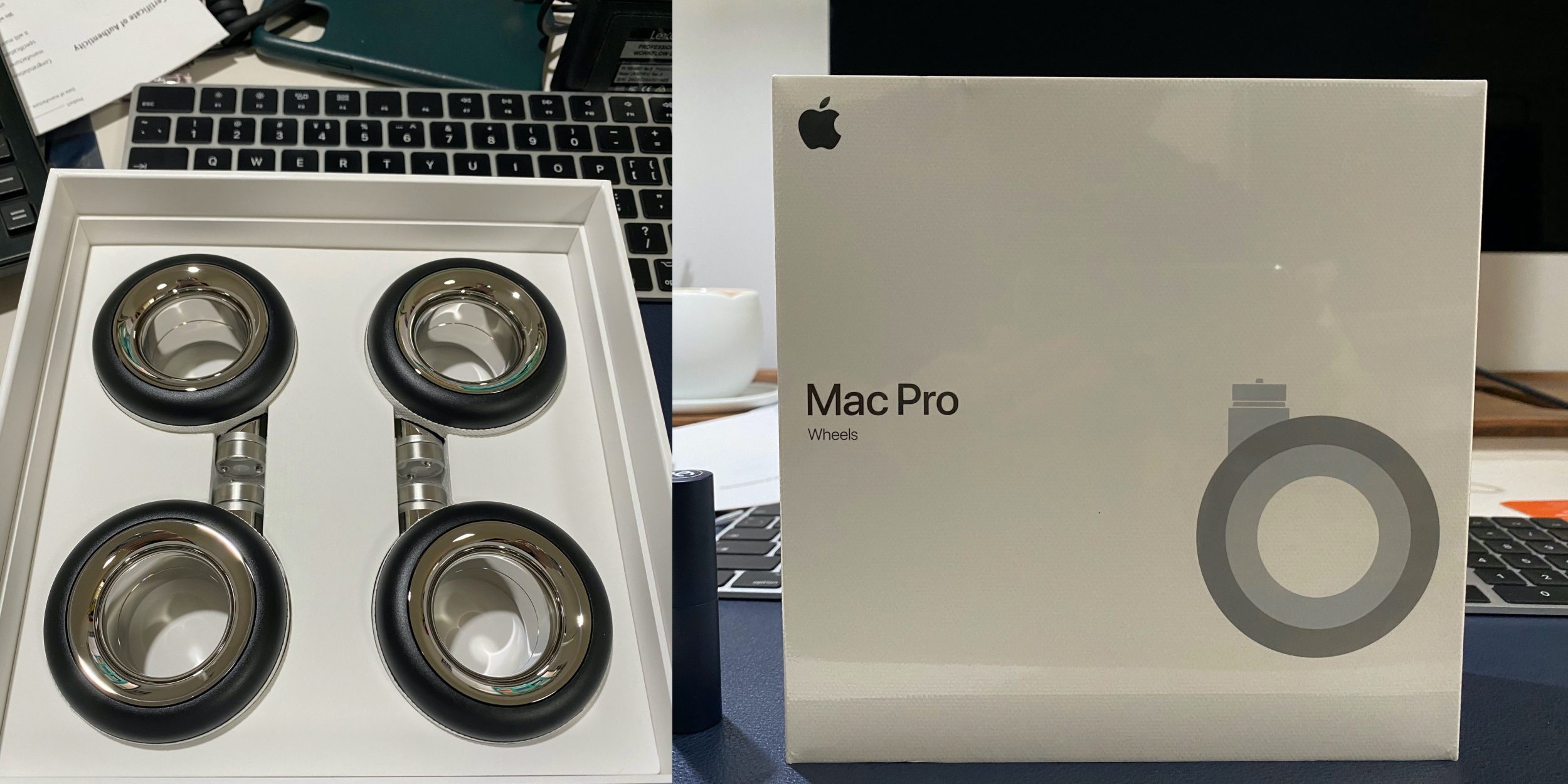 約7万円もする｢Mac Pro (2019)｣用キャスターのハンズオン画像集が公開される