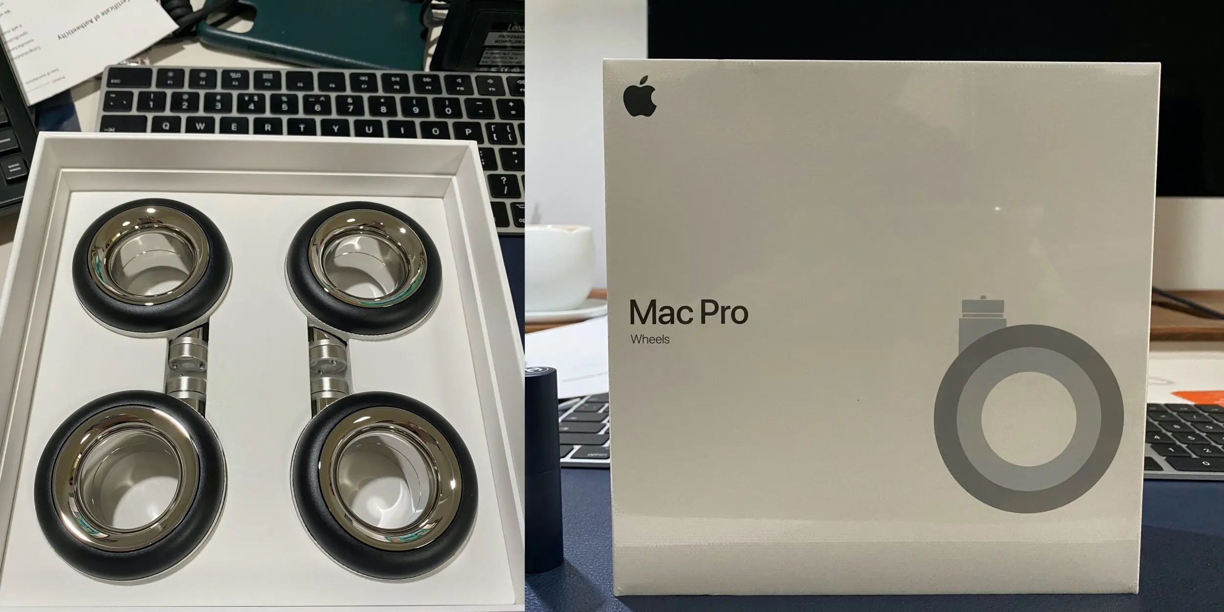 約7万円もする｢Mac Pro (2019)｣用キャスターのハンズオン画像集が公開