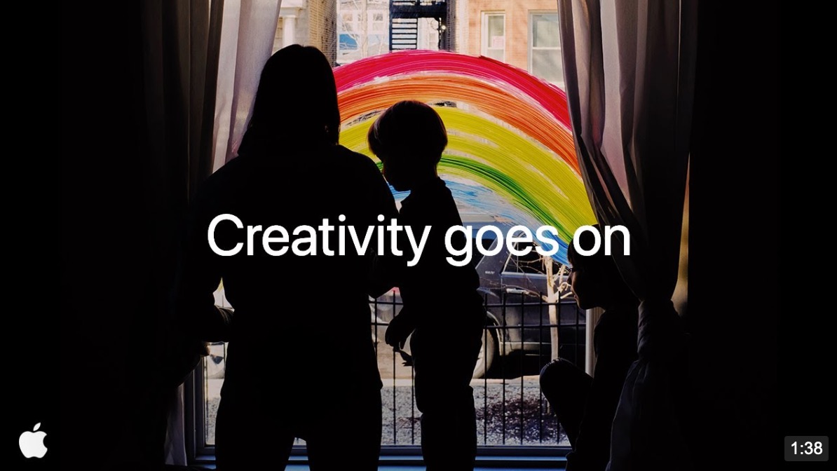 米Apple、新しいプロモーション動画｢Creativity goes on｣を公開