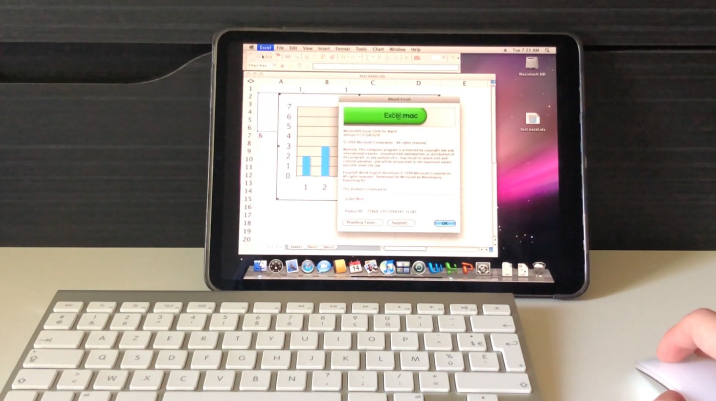 ｢iPad Pro (2020)｣上で｢Mac OS X Leopard 10.5｣を動作させるデモ映像