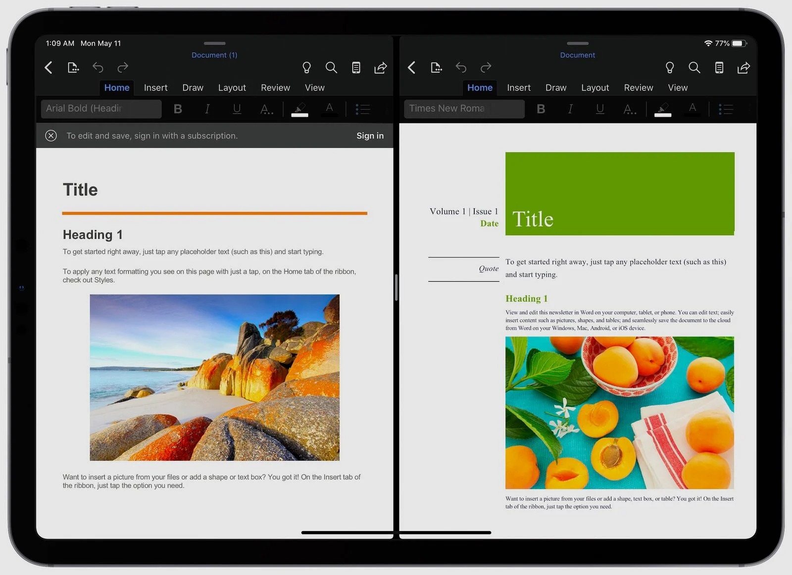 ｢Word｣と｢PowerPoint｣のiPad版がSplit Viewに対応 − 2つのドキュメントを並べて開く事が可能に