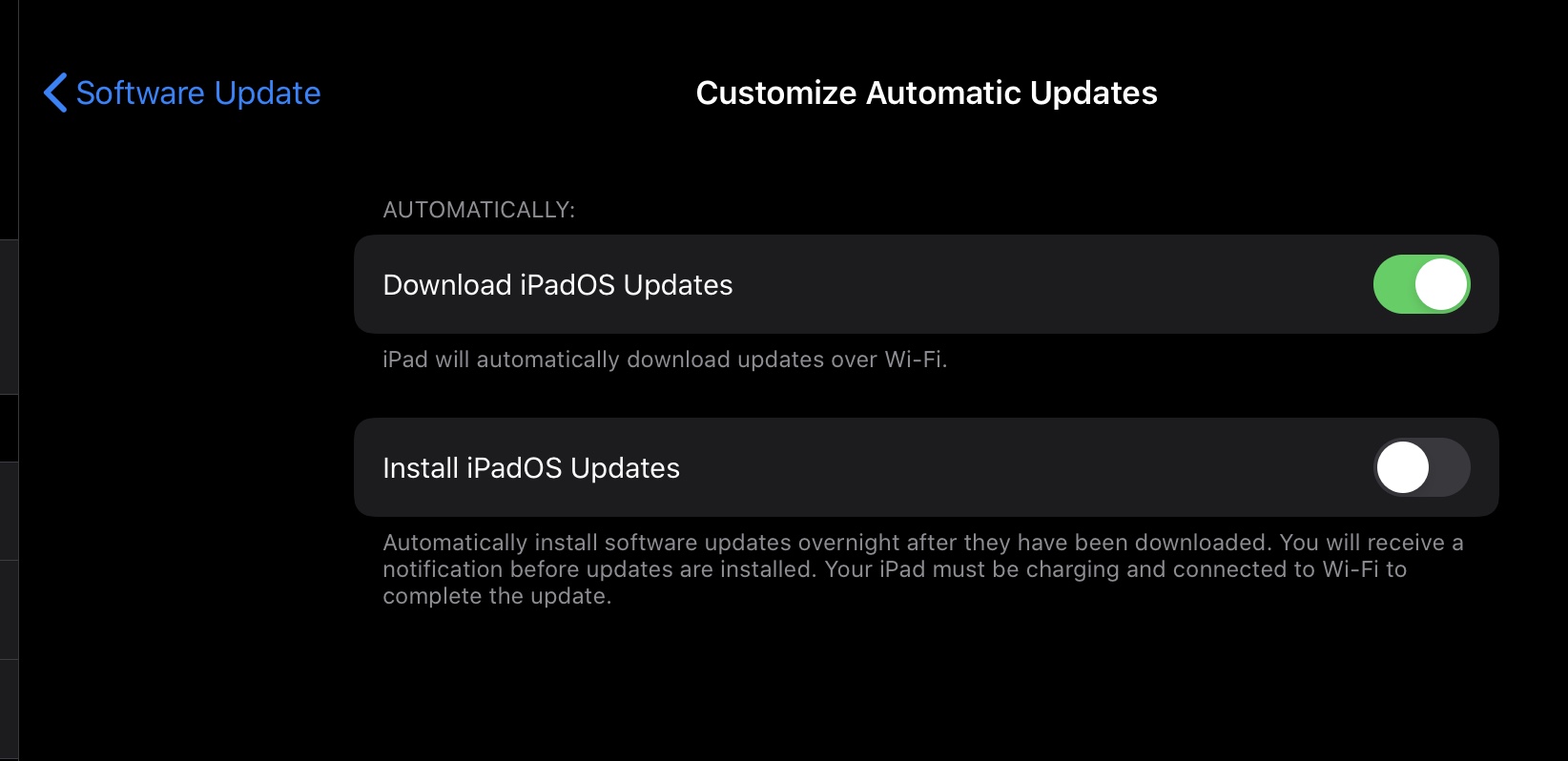 ｢iOS/iPadOS 13.6｣ではソフトウェアアップデートの自動ダウンロードと自動インストールを個別に制御可能に