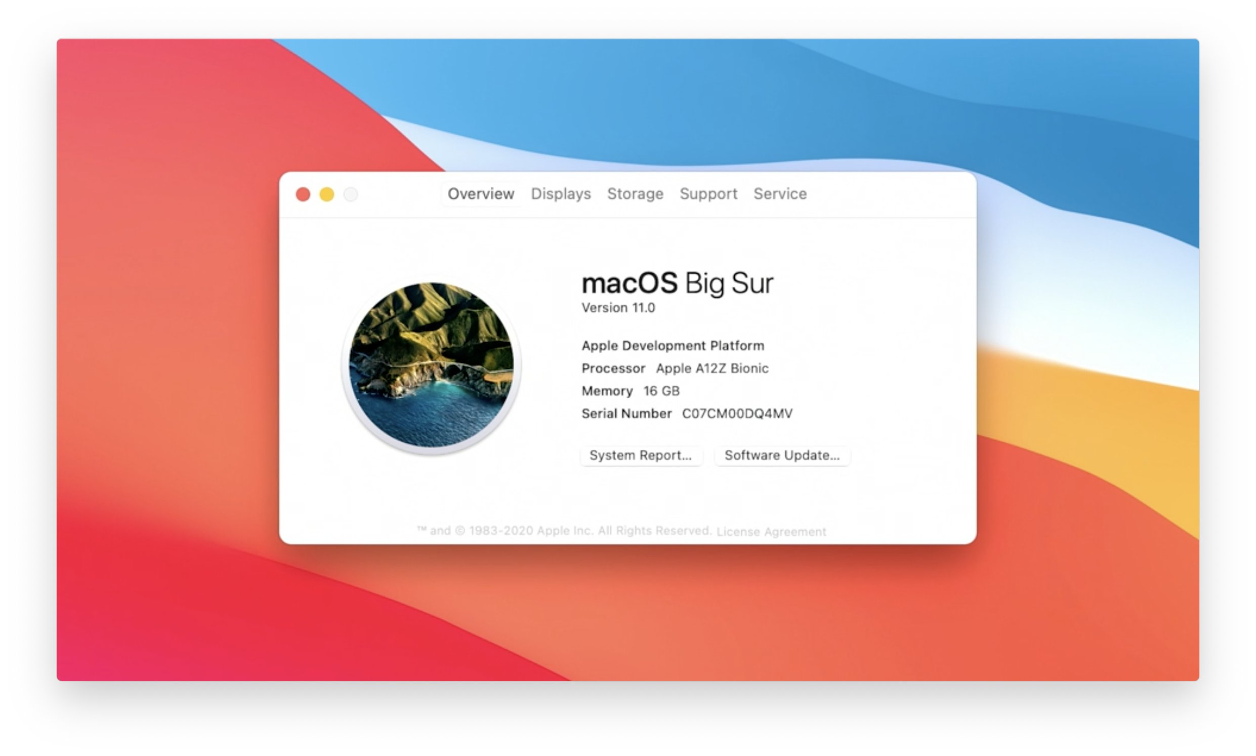 ｢macOS Big Sur｣のバージョンは｢11.0｣