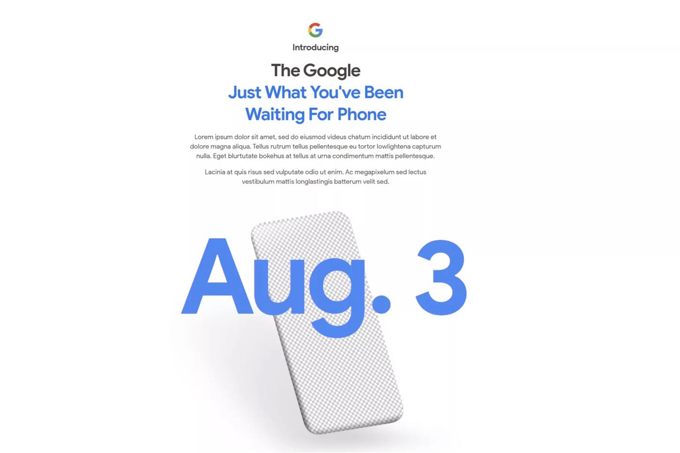 Google、｢Pixel 4a｣を8月3日に発表することを示唆するティザーサイトを公開