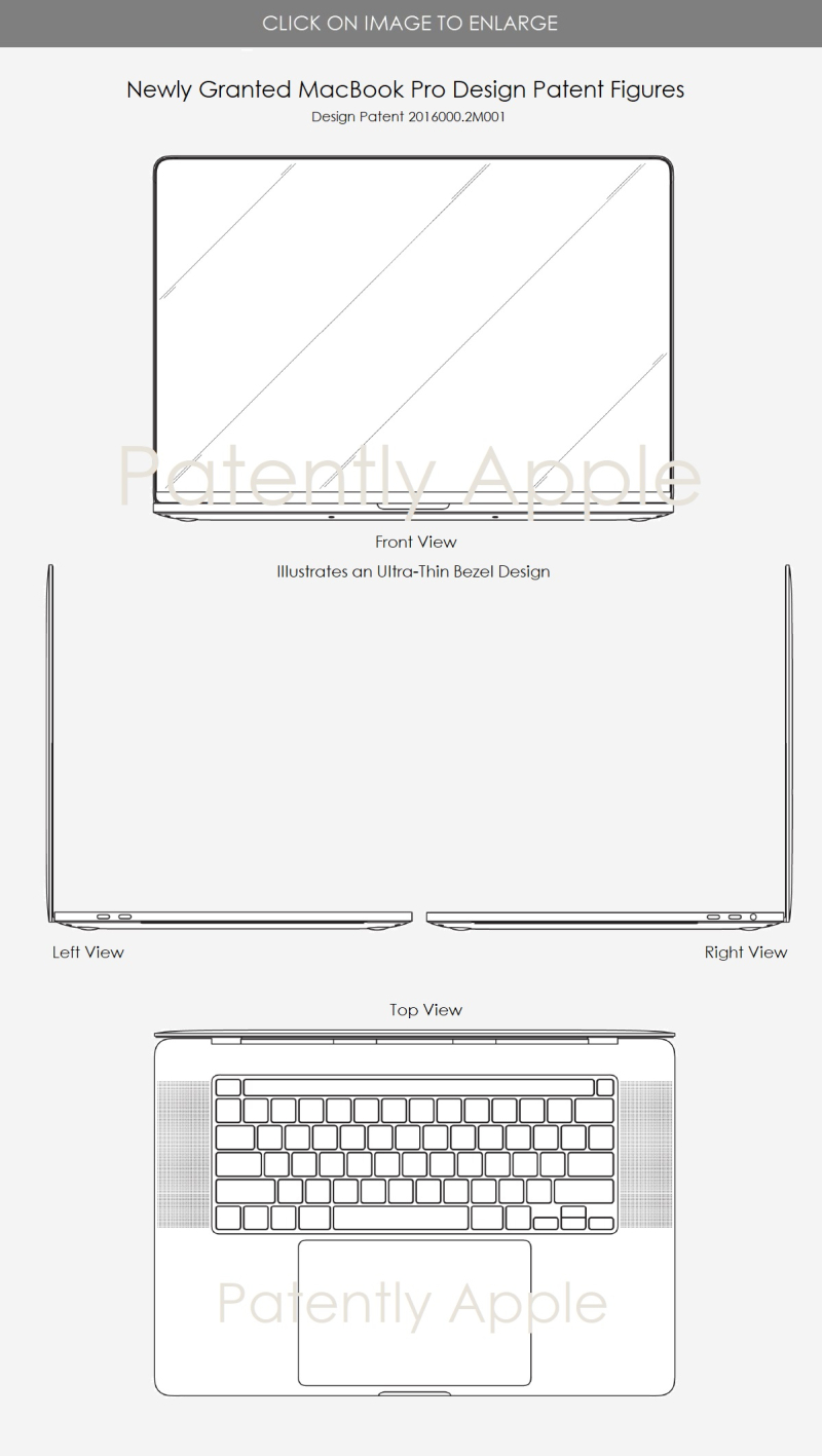 超薄型ベゼル採用の｢MacBook Pro｣はこんな感じに?? − Appleの意匠登録から明らかに