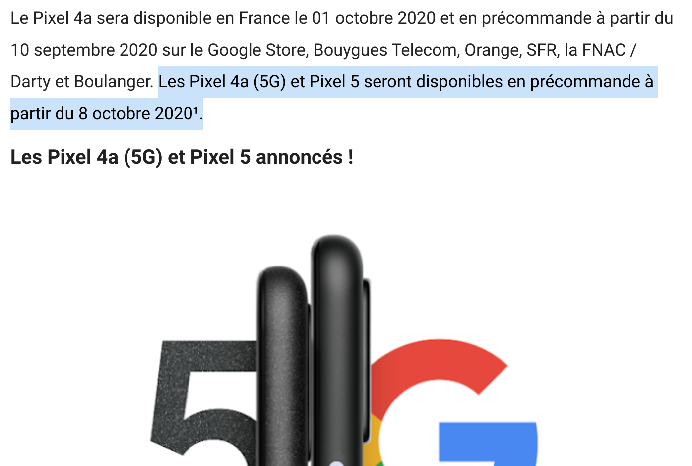5G対応の｢Pixel 4a (5G)｣と｢Pixel 5｣は10月8日より予約受付開始か