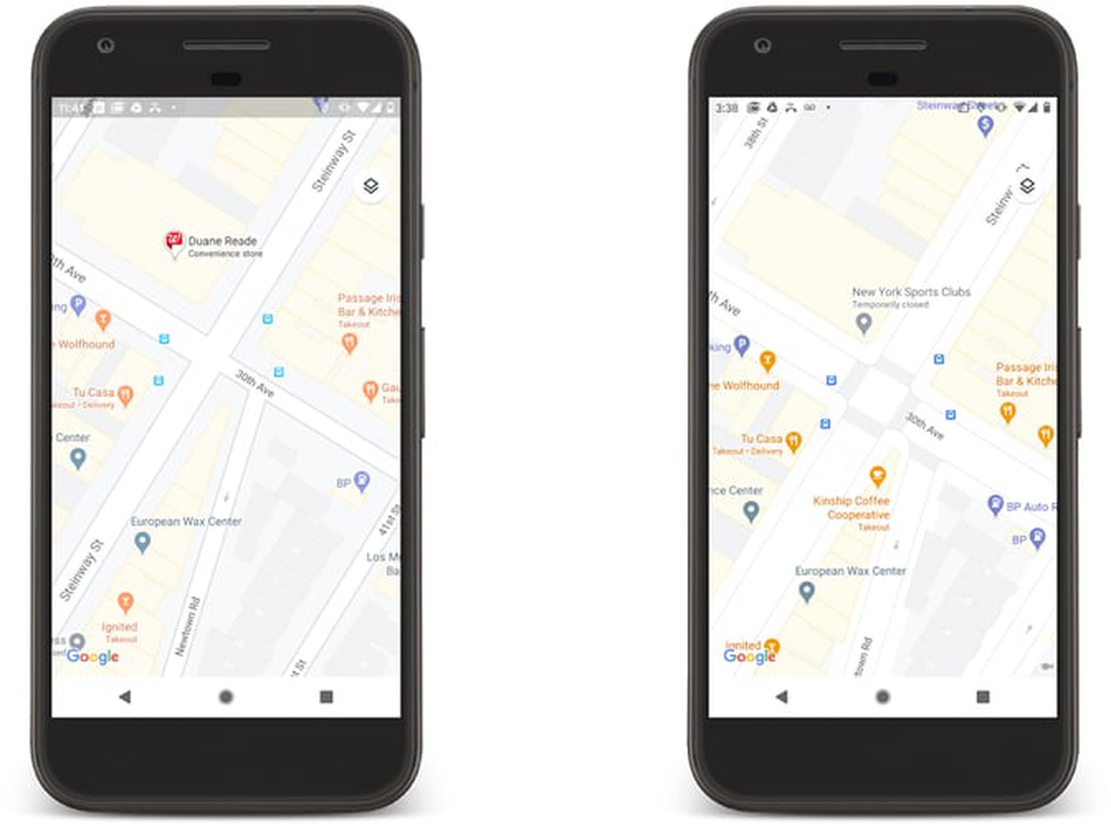 Google、｢Google マップ｣の地図デザインの改良を発表 − 自然の特徴や道路の詳細情報がより分かり易く