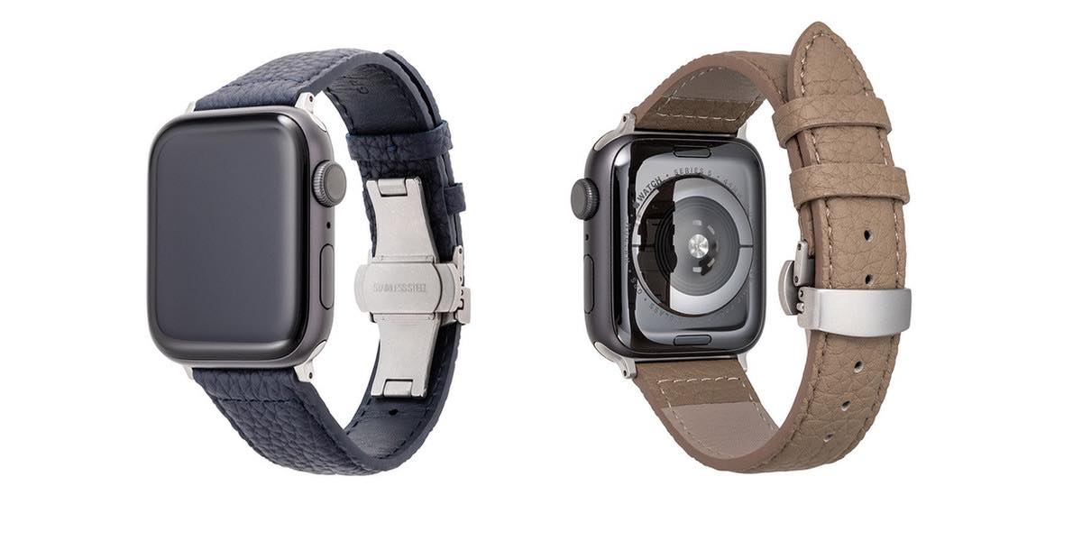 アシカン、撥水仕様のレザー採用AppleWatch専用バンド｢GRAMAS German Shrunken-calf Watchband｣の