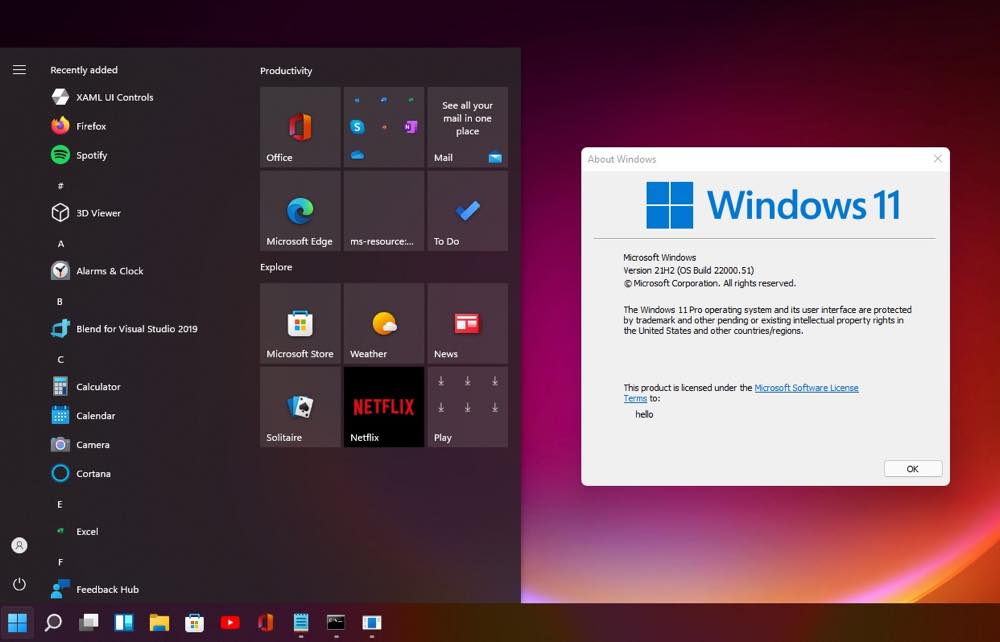 MS、｢Windows 11｣のレジストリを弄って｢Win10｣風のスタートメニューを表示する方法を最新のプレビュー版で無効化