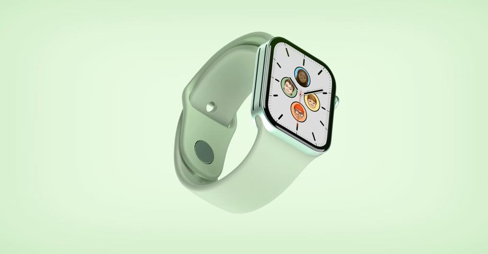 ｢Apple Watch Series 7｣のディスプレイサイズが良く分かるモックアップ画像