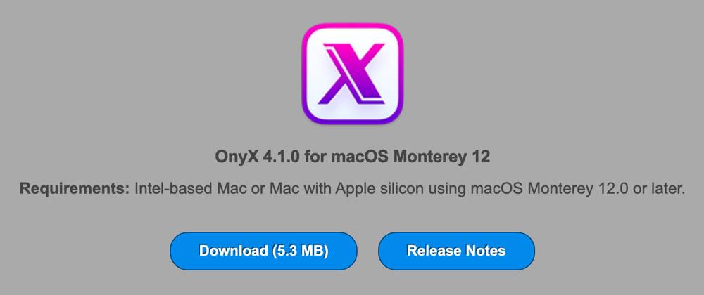 Mac定番のメンテナンスツール｢OnyX｣が｢macOS 12 Monterey｣に正式対応
