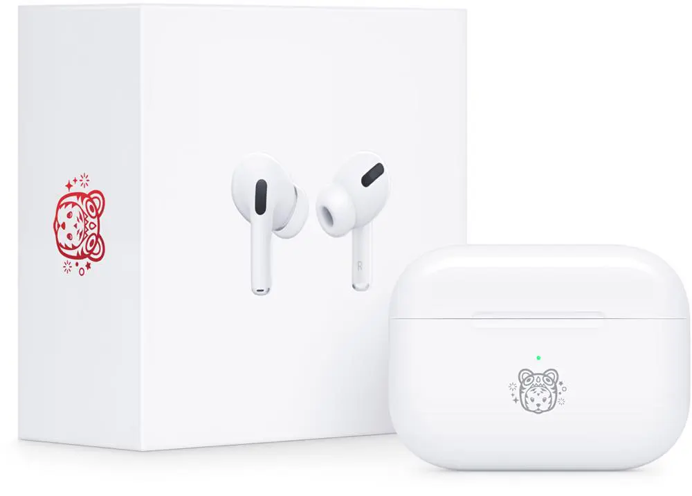 Apple AirPods Pro 第2世代（カスタム絵文字刻印付き・美品） Apple、中国などで虎の絵文字を刻印した限定デザインの｢AirPods Pro｣を
