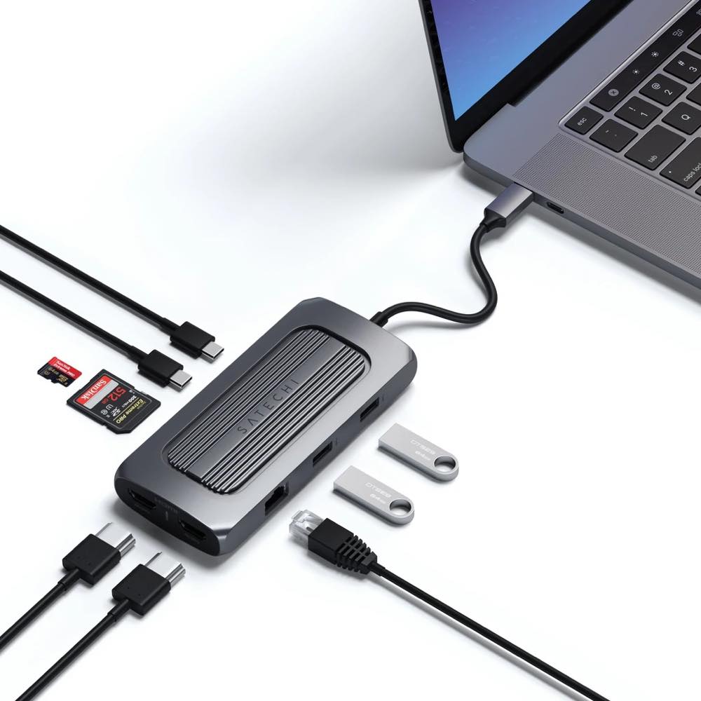 Satechi、M1 Macでデュアルディスプレイが可能なハブ｢Satechi USB-C マルチ MXハブ 10-in-1｣を発売