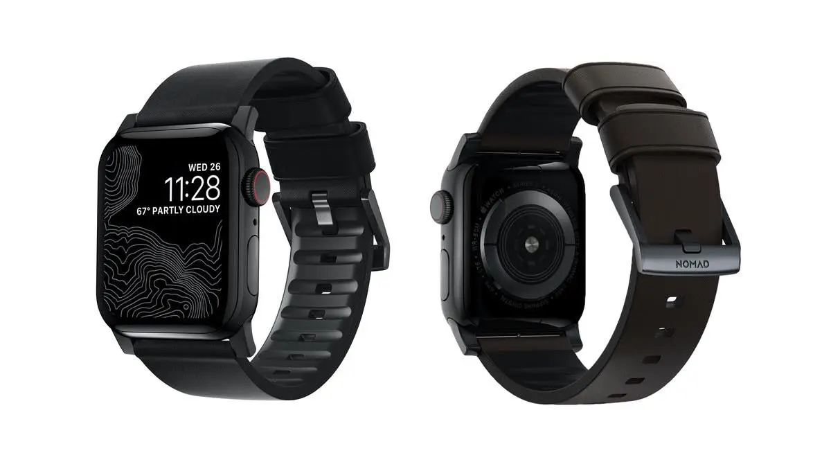 防水と速乾性の高い天然革採用のNOMAD製Apple Watch用バンド｢Active 