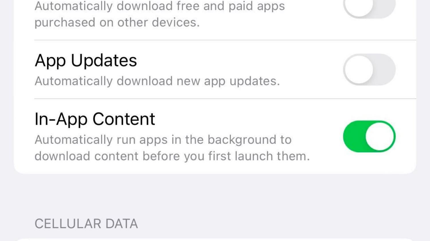 【iOS 16.1 beta】アプリをインストール後にアプリ内コンテンツをバックグラウンドで自動ダウンロードするオプション追加