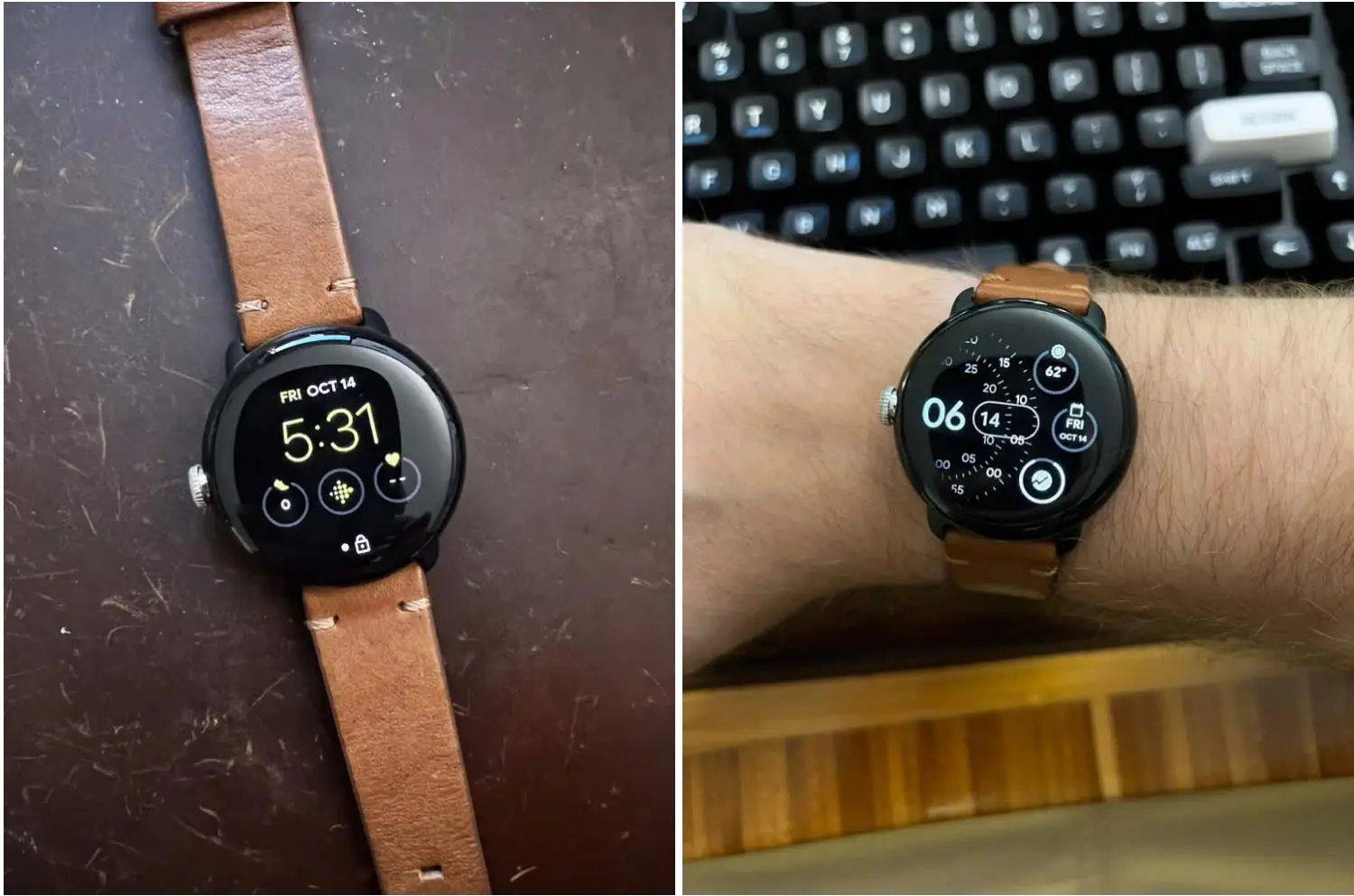 グーグル Pixel Watch Band クラフトレザー バンド Obsidian L サイズ