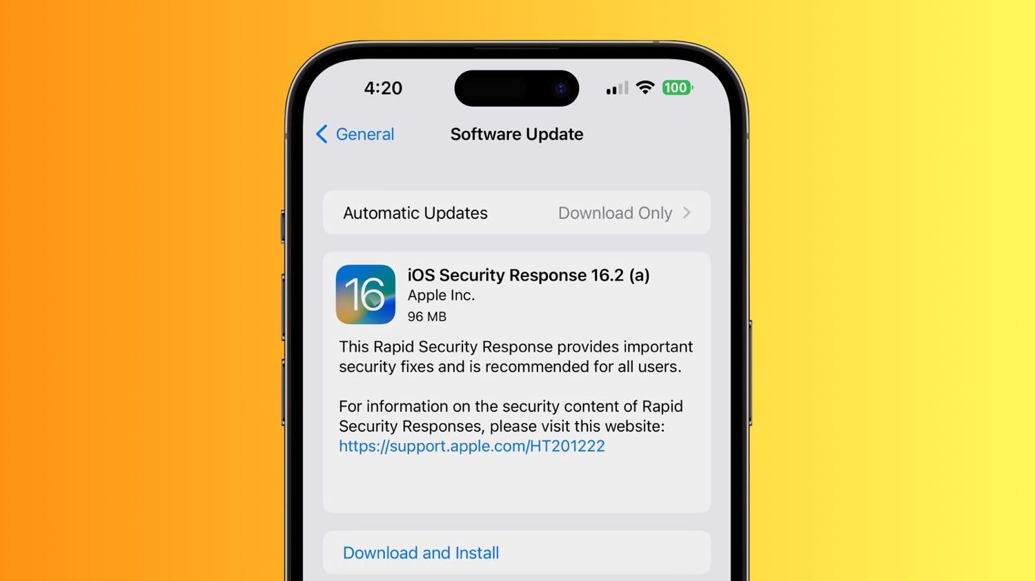 Apple、｢iOS 16.2｣のベータ版向けにセキュリティアップデート｢iOS Security Response 16.2 (a)｣をリリース