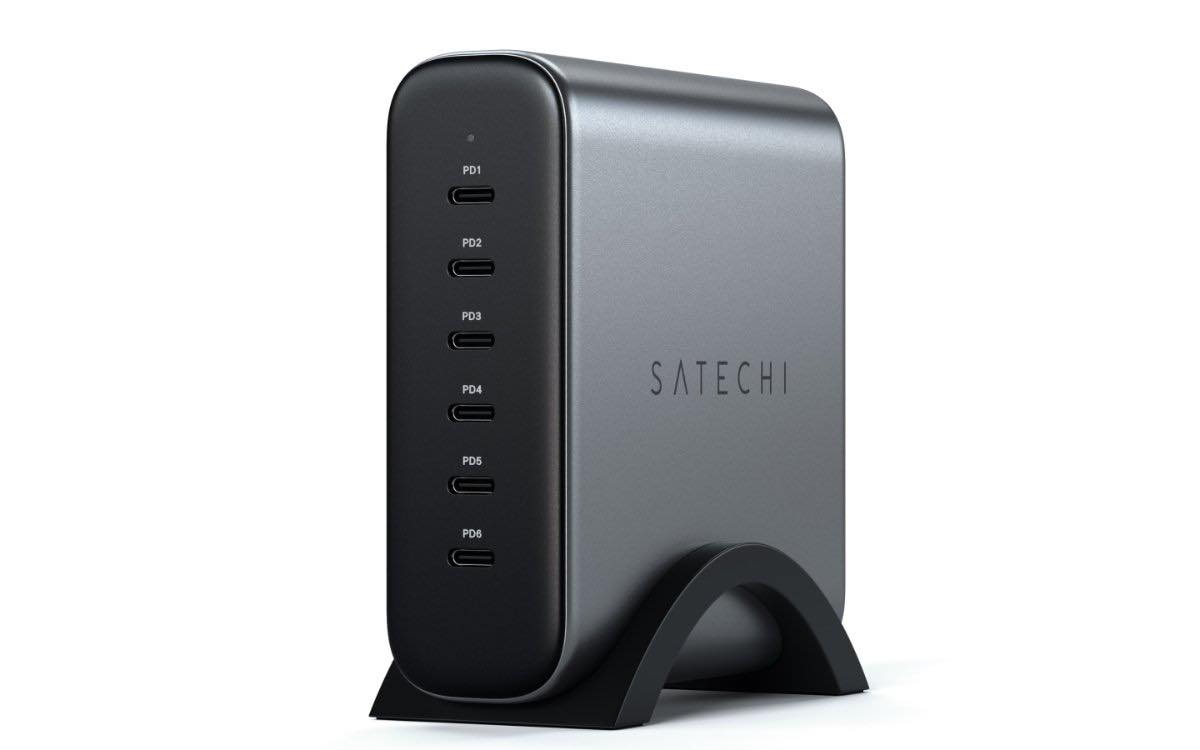 Satechi、最大200W出力に対応した6ポートUSB-C急速充電器｢200W 6-Port USB-C PD GaN Charger｣を発表