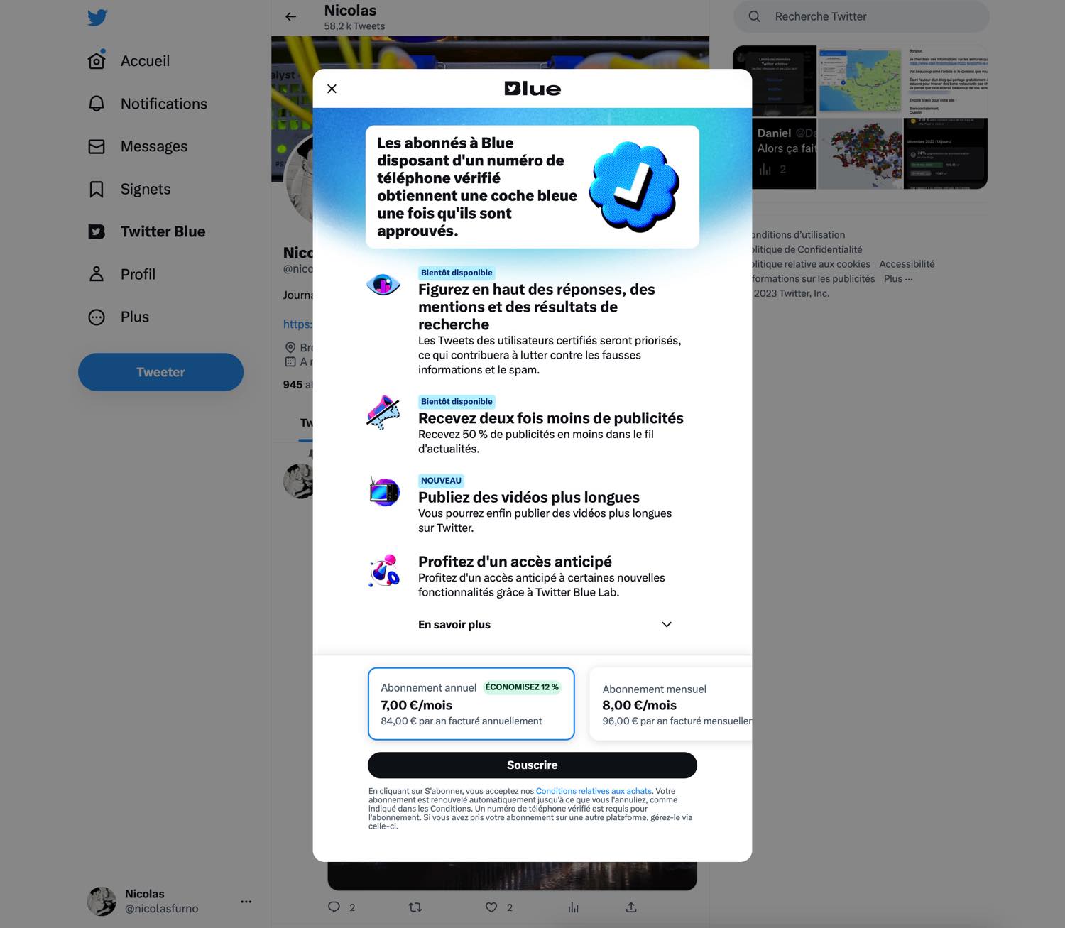Twitter、有料サービス｢Twitter Blue｣をフランスでも提供開始 