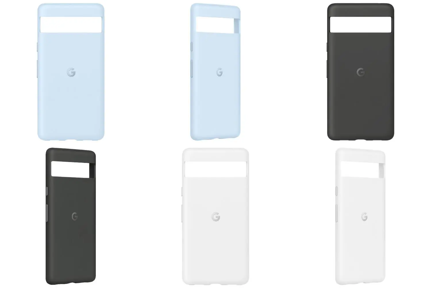 Google Pixel 7a ホワイト 本体とGoogle純正ケース付 Google Pixel 7a｣とその純正ケースの公式プレスレンダリング画像