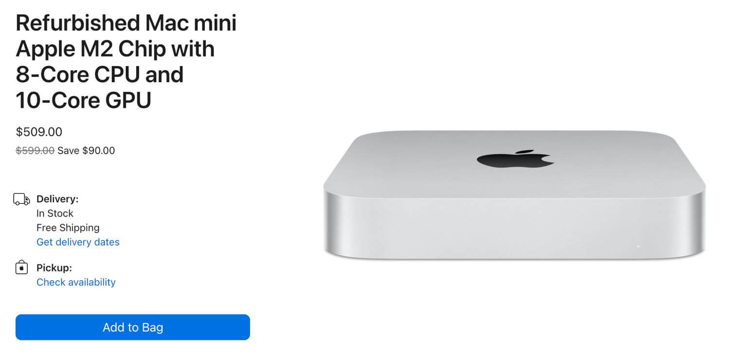 Apple、米国でM2チップ搭載｢Mac mini (2023)｣の整備済み品を販売開始