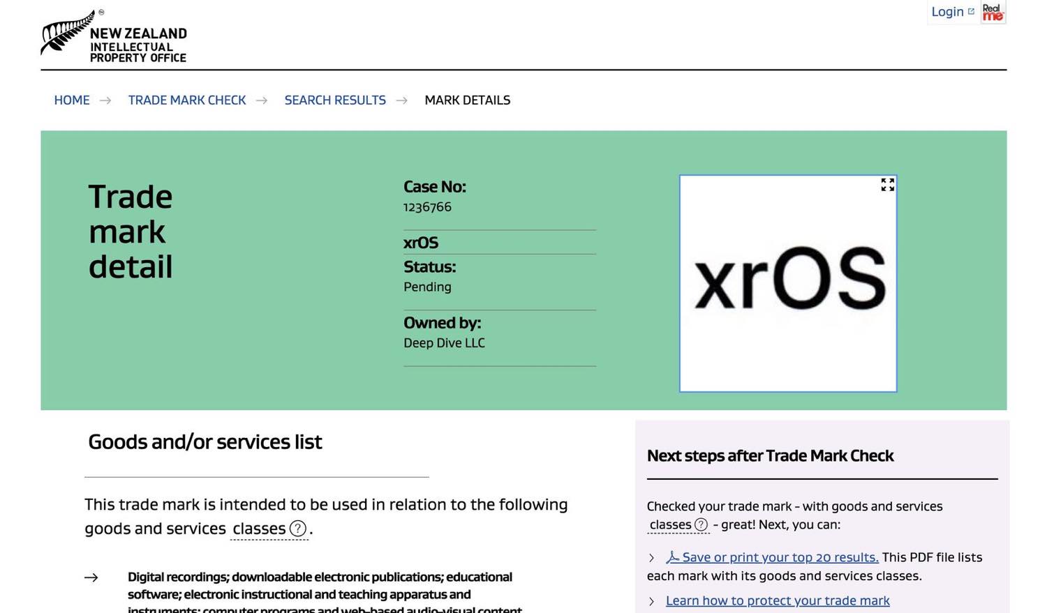 Apple、｢WWDC23｣を前にニュージーランドでも｢xrOS｣の商標を申請 − MRヘッドセット専用OSの名称