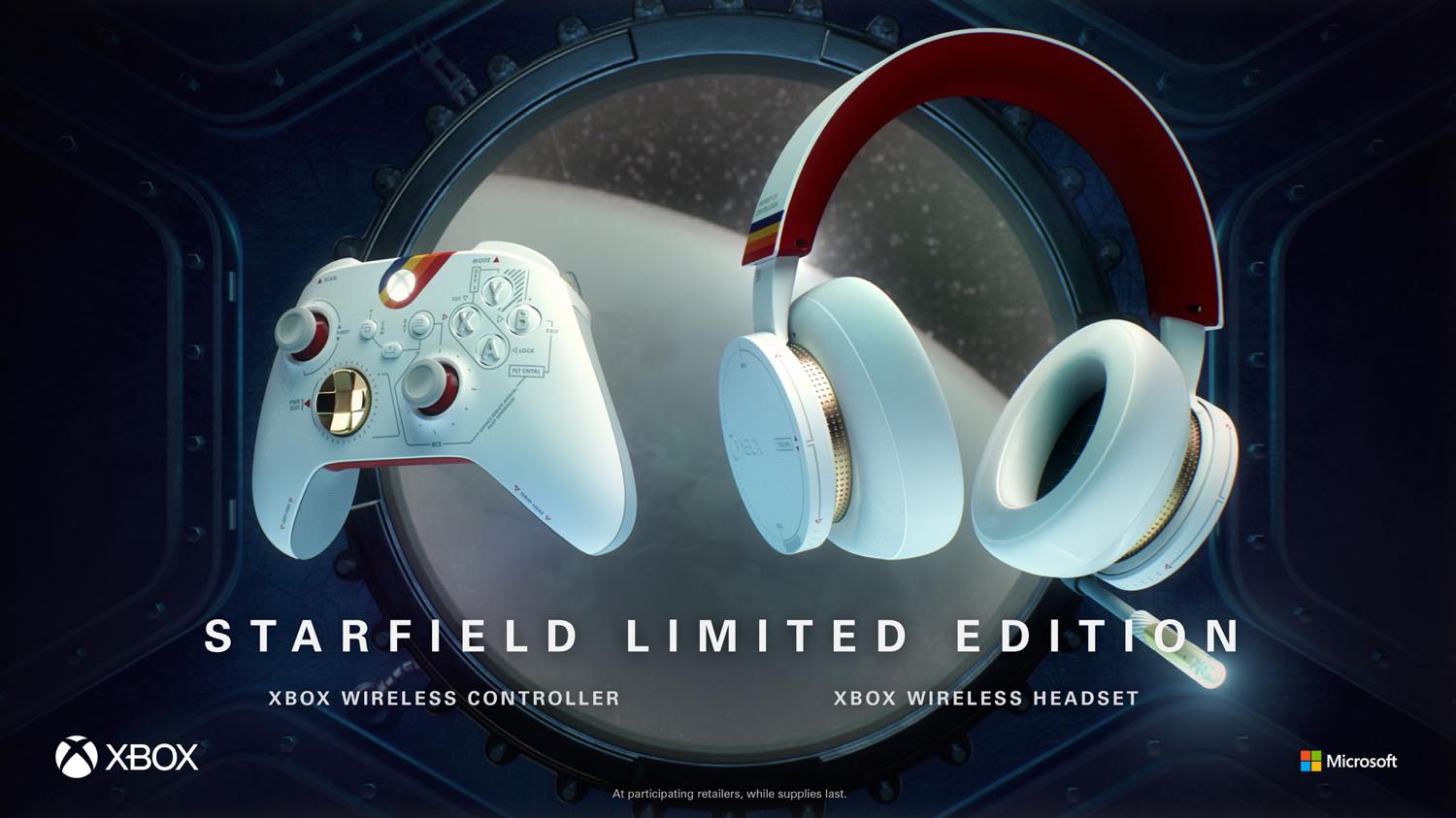 Microsoft、Xboxのワイヤレス コントローラーとワイヤレスヘッドセットのStarfield リミテッドエディションを発表