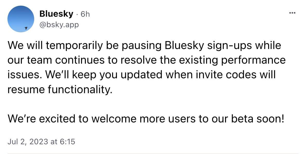 分散型SNS『Bluesky』、Twitterからの流入増加で新規登録受付を一時停止