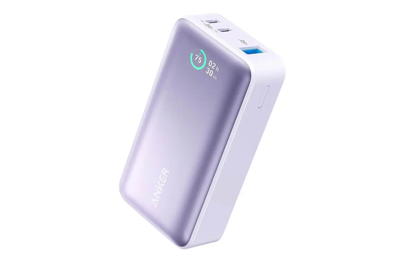 ANKER Power Bank 10000mAh パープル Anker、コンパクト・容量10000mAh・30W出力が特徴のモバイルバッテリー