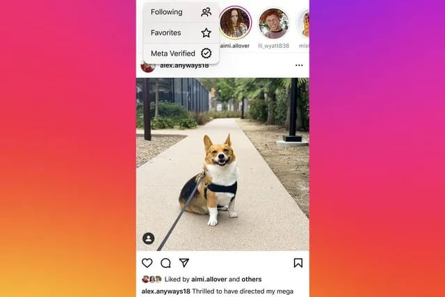 Instagram、Meta認証ユーザーの投稿のみを表示するフィードをテスト中