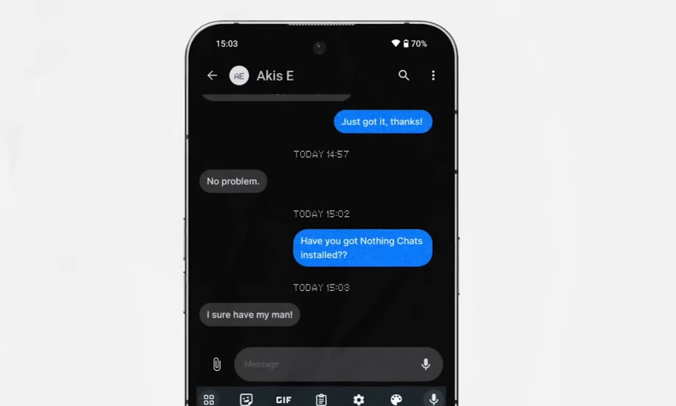 Nothing、｢Phone (2)｣向けにiMessageに対応したメッセージアプリ｢Nothing Chats｣を配信開始 ｰ 欧米の一部の国で利用可能