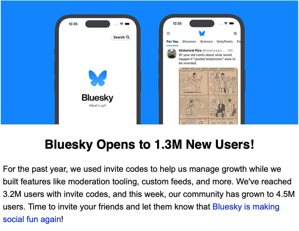 Blueskyのユーザー数が450万人を突破 ｰ 招待制廃止後は130万人が新規登録