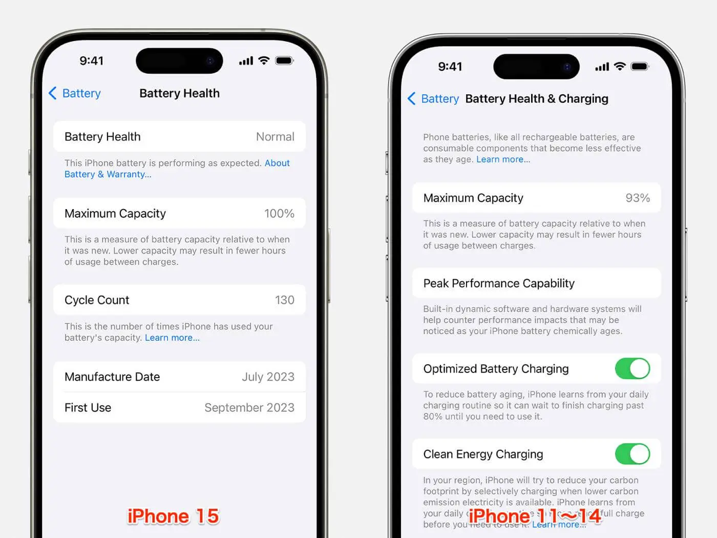 iOS 17.4｣では｢iPhone 15｣のバッテリーの状態が正常かどうか簡単に確認