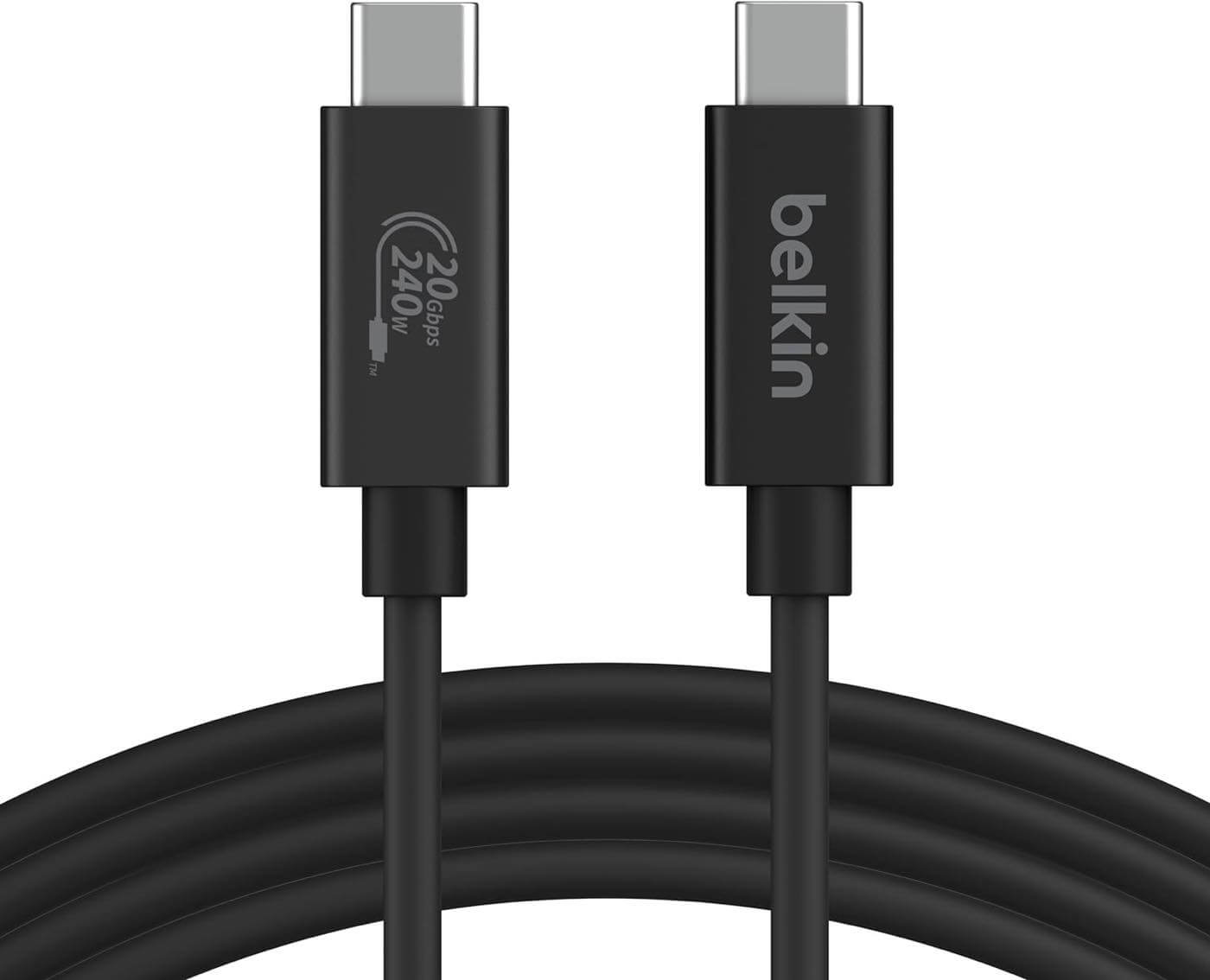 Belkin、最大240Wの電力供給が可能なUSB4ケーブル『Belkin Connect USB4 ケーブル、240W + 20Gbps』を発売