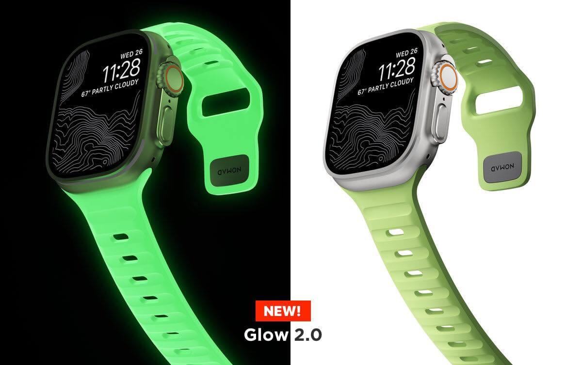 人気Apple Watch用バンド｢NOMAD Sports Band｣に暗闇ではネオングリーンに光る新色ペイルグリーンが登場