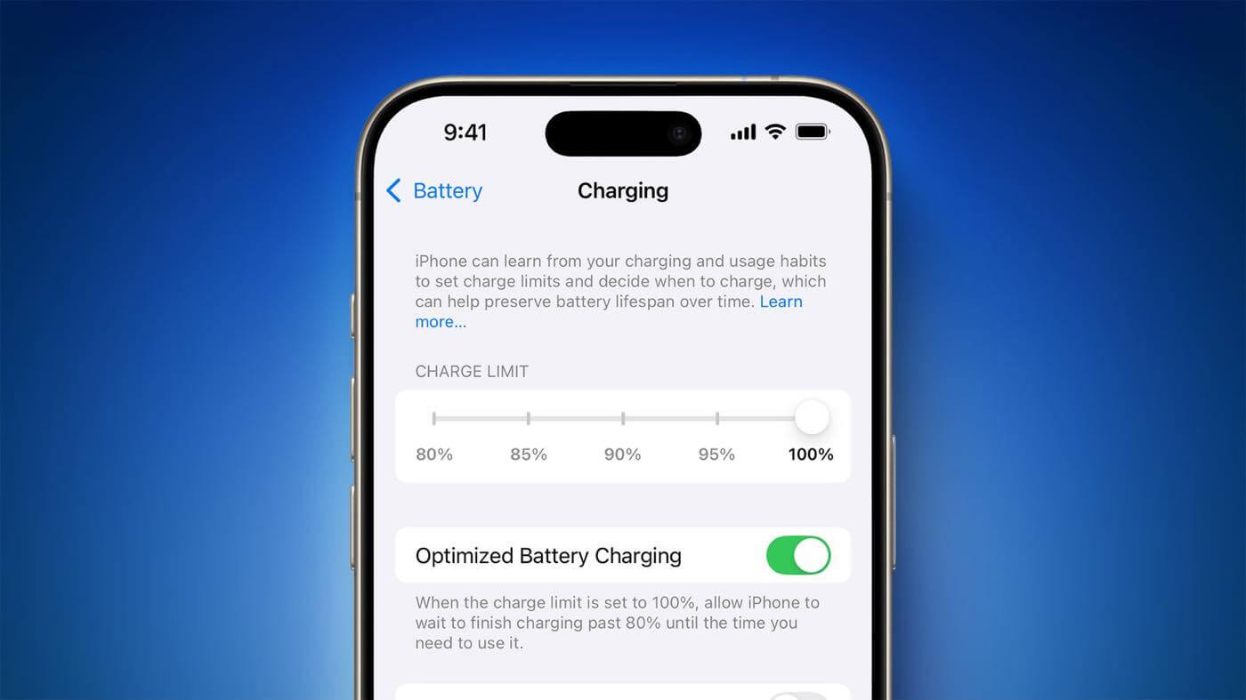 ｢iOS 18｣では｢iPhone 15｣シリーズ向けの充電制限機能に新たな上限値のオプション追加