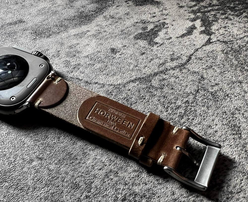 薄くてモダンなデザインが特徴のクロムエクセルレザー採用Apple Watch用バンド｢MP2L Horween Leather band soft｣と｢MP2L Horween Leather band Stitch｣発売