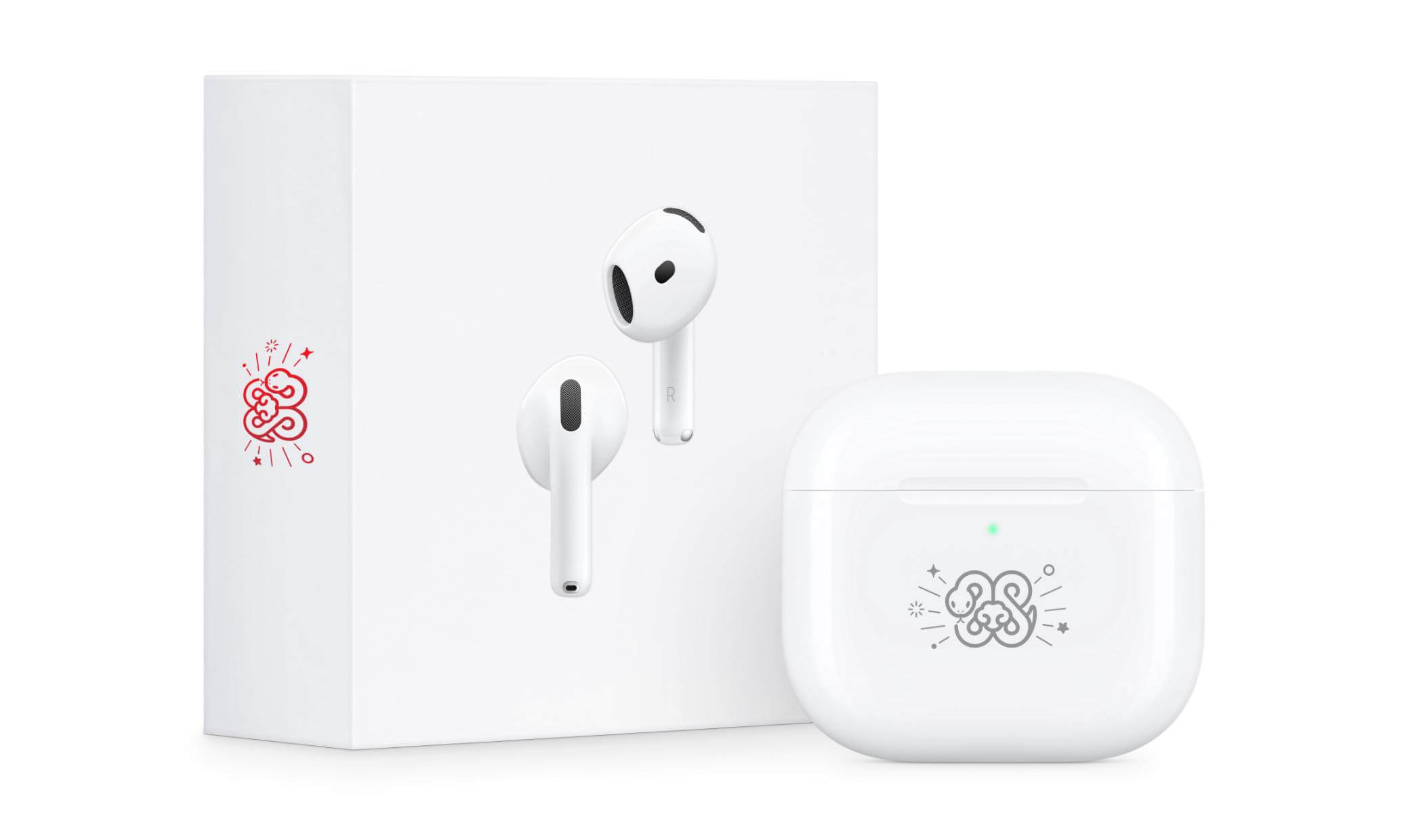 Apple、中国や台湾などで蛇の絵文字を刻印した限定デザインの｢AirPods 4｣を販売開始