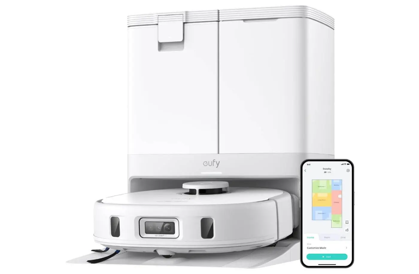 eufy ロボット掃除機 本体 ホワイト（Ankerの全⾃動クリーニング 