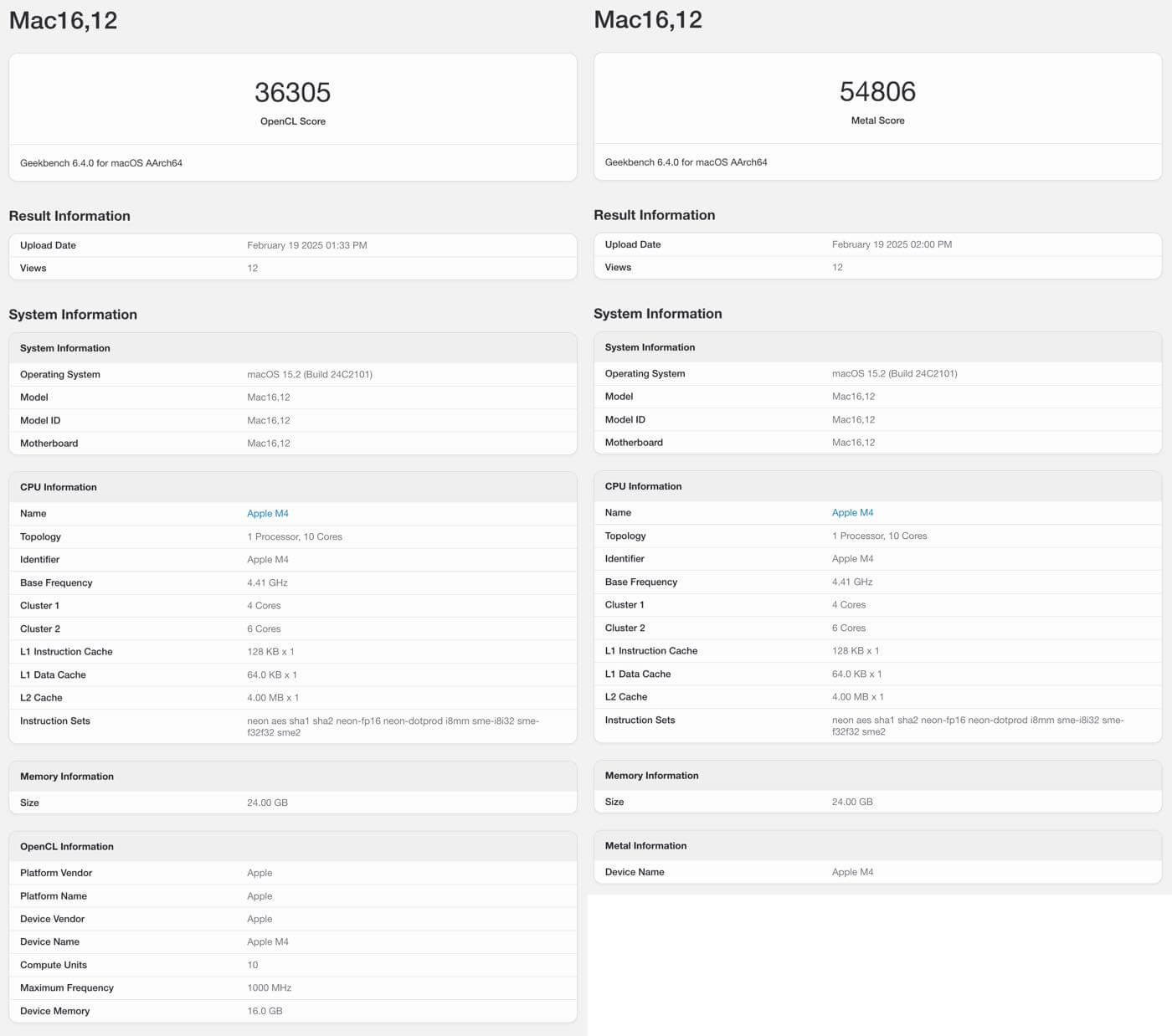 M4チップ搭載「MacBook Air」のものとみられるベンチマークスコアが明らかに