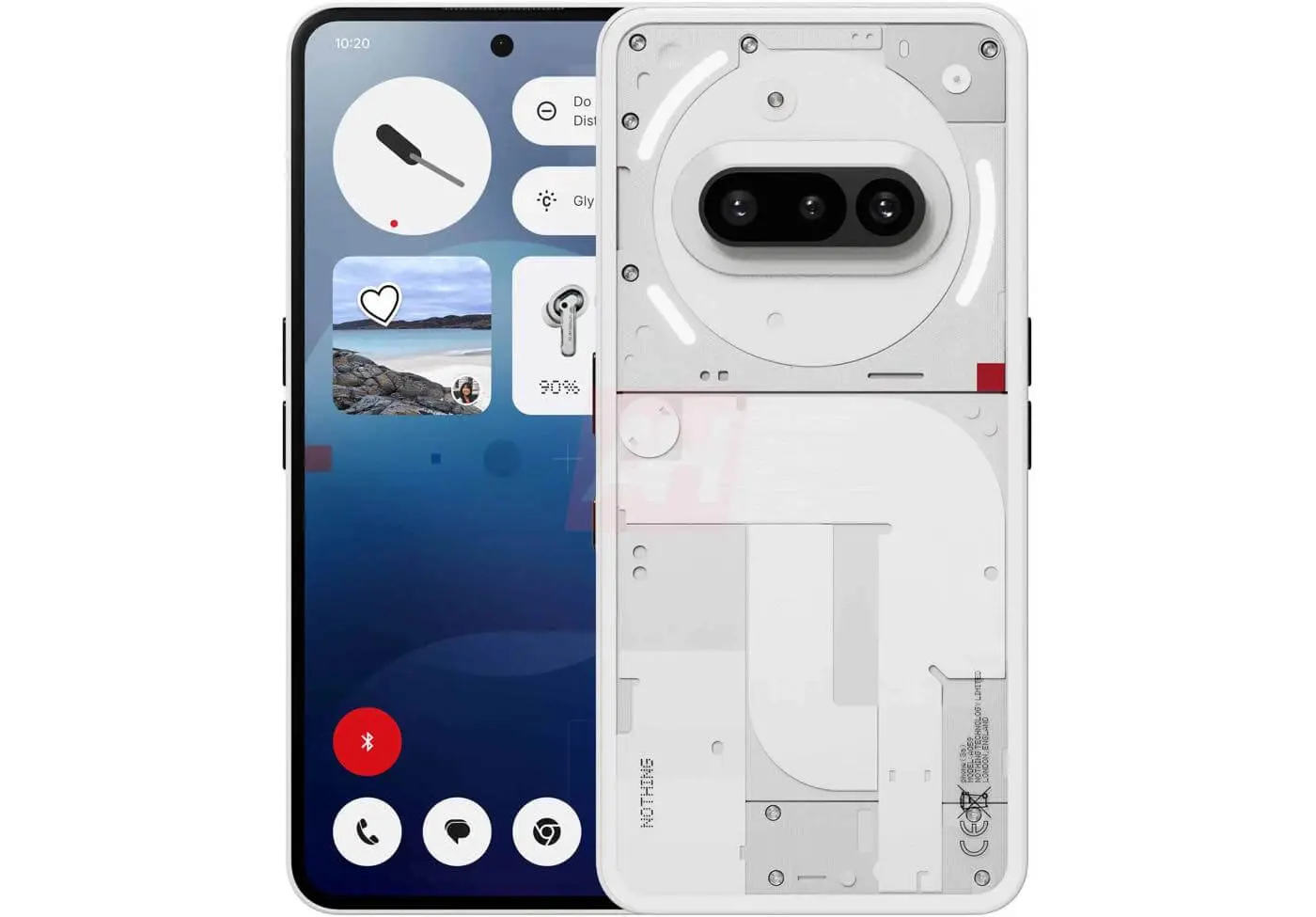 Nothing Phone (3a)｣と｢Nothing Phone (3a) Pro｣のレンダリング画像が