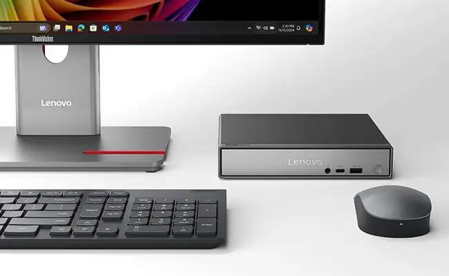 レノボ、Snapdragon X搭載でCopilot+ PC準拠の小型PC「ThinkCentre neo 50q Tiny Snapdragon」を発売