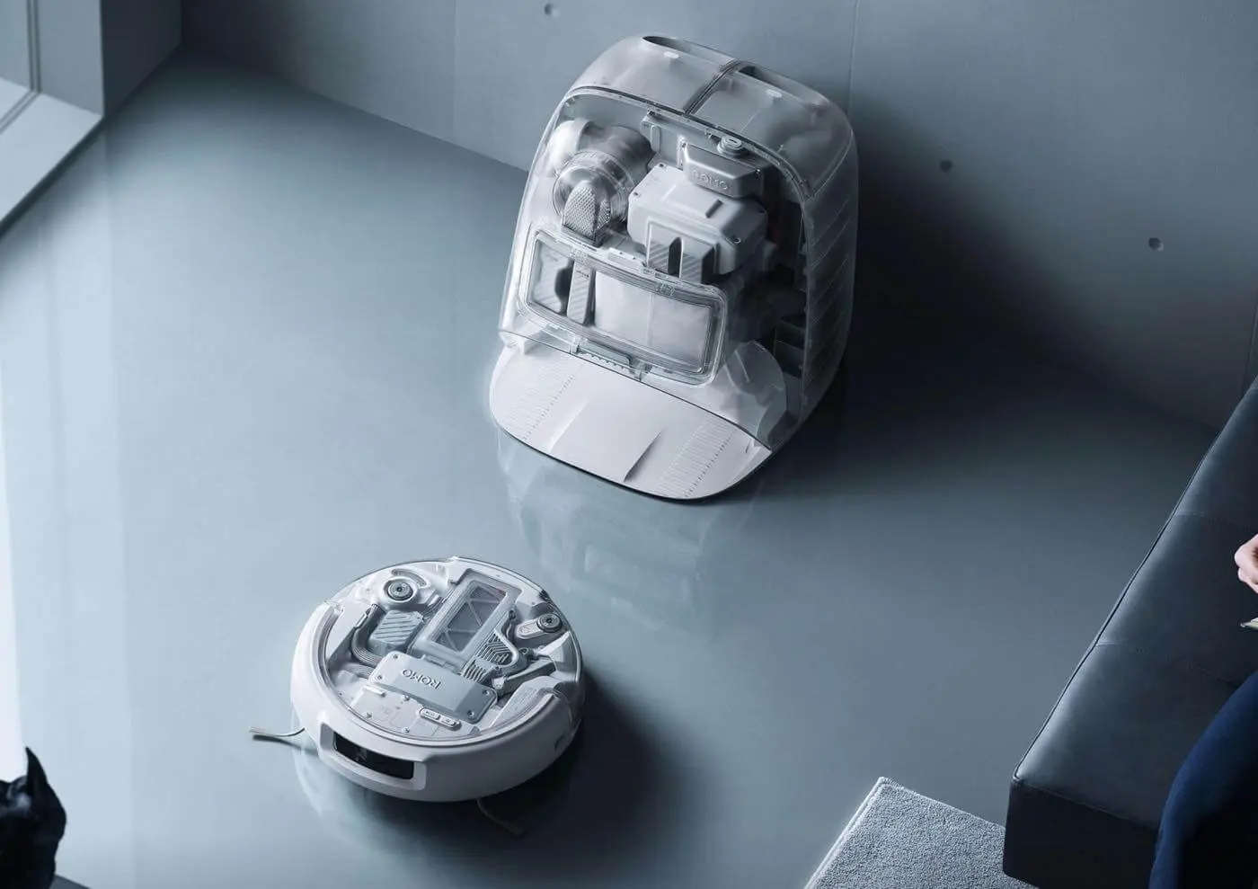 DJI、中国で同社初のロボット掃除機｢Romo｣シリーズを発表｜スケルトン
