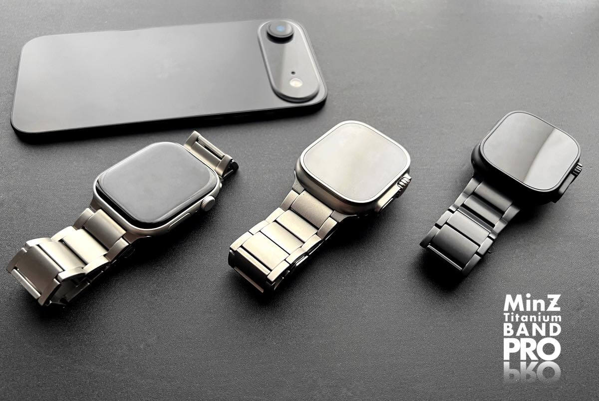 Apple準拠の素材によりシームレスなカラーリングを実現したフルチタニウム仕様のApple Watch専用バンド｢MinZ Titanium Band Pro｣発売