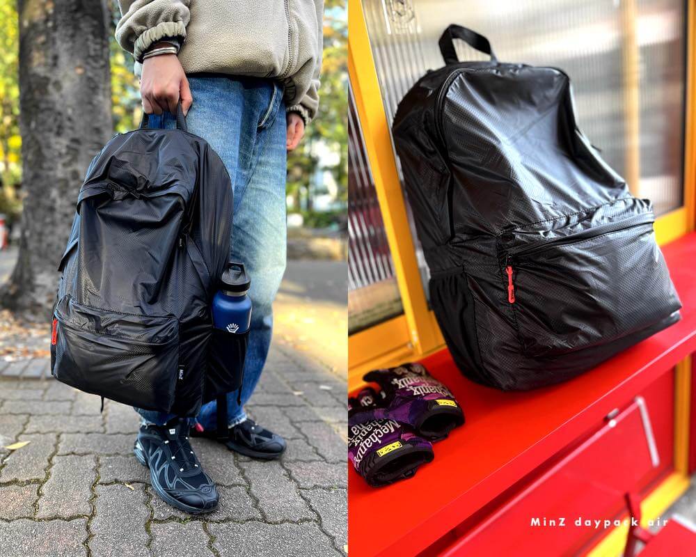 MacBook/iPadの保護スリーブ搭載 & 580gの超軽量Appleデバイス収納デイパック「MinZ DAYPACK Air」発売