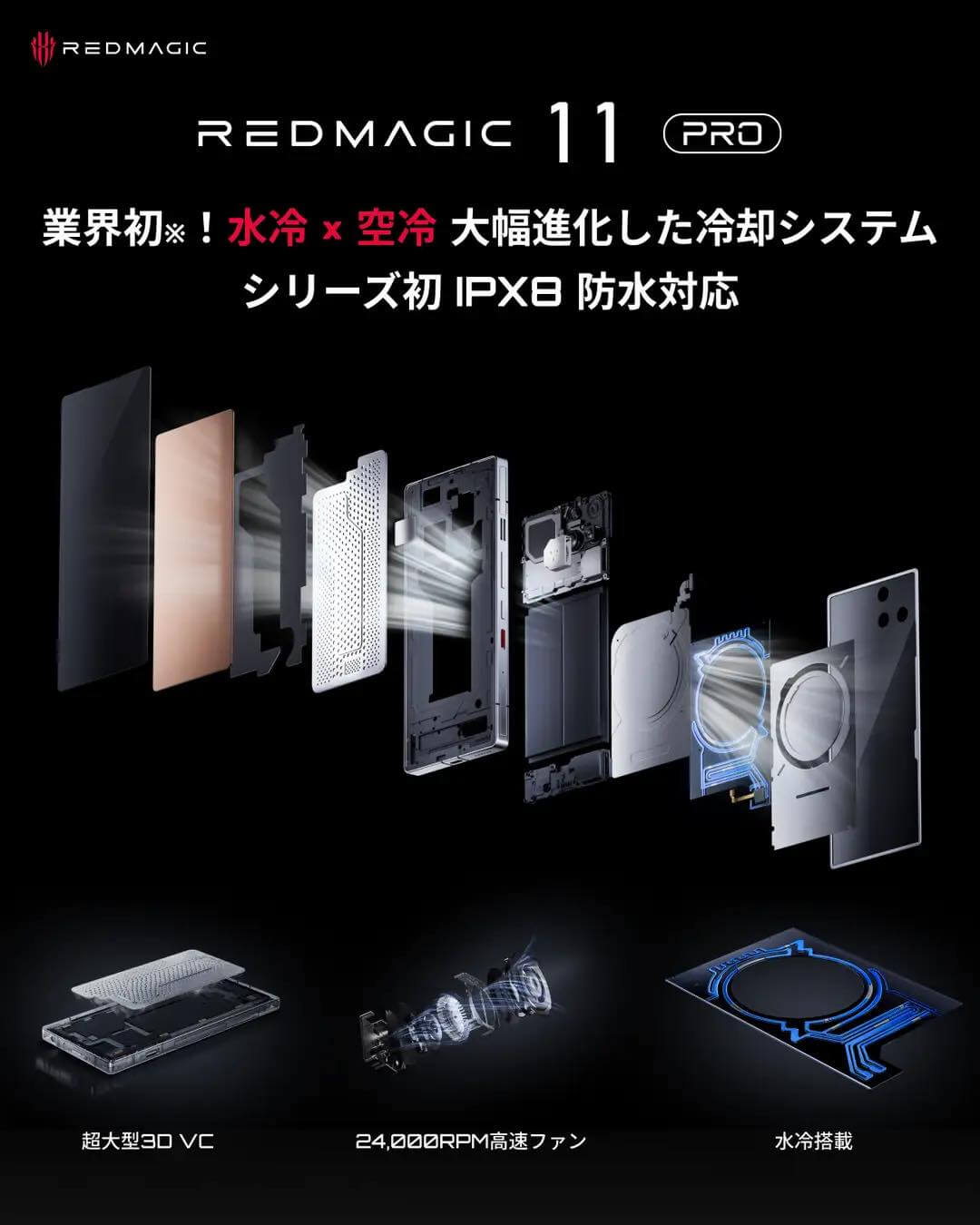 業界初の水冷システム搭載ゲーミングスマホ「REDMAGIC 11 Pro」が国内でも発売へ｜先行予約キャンペーン実施中