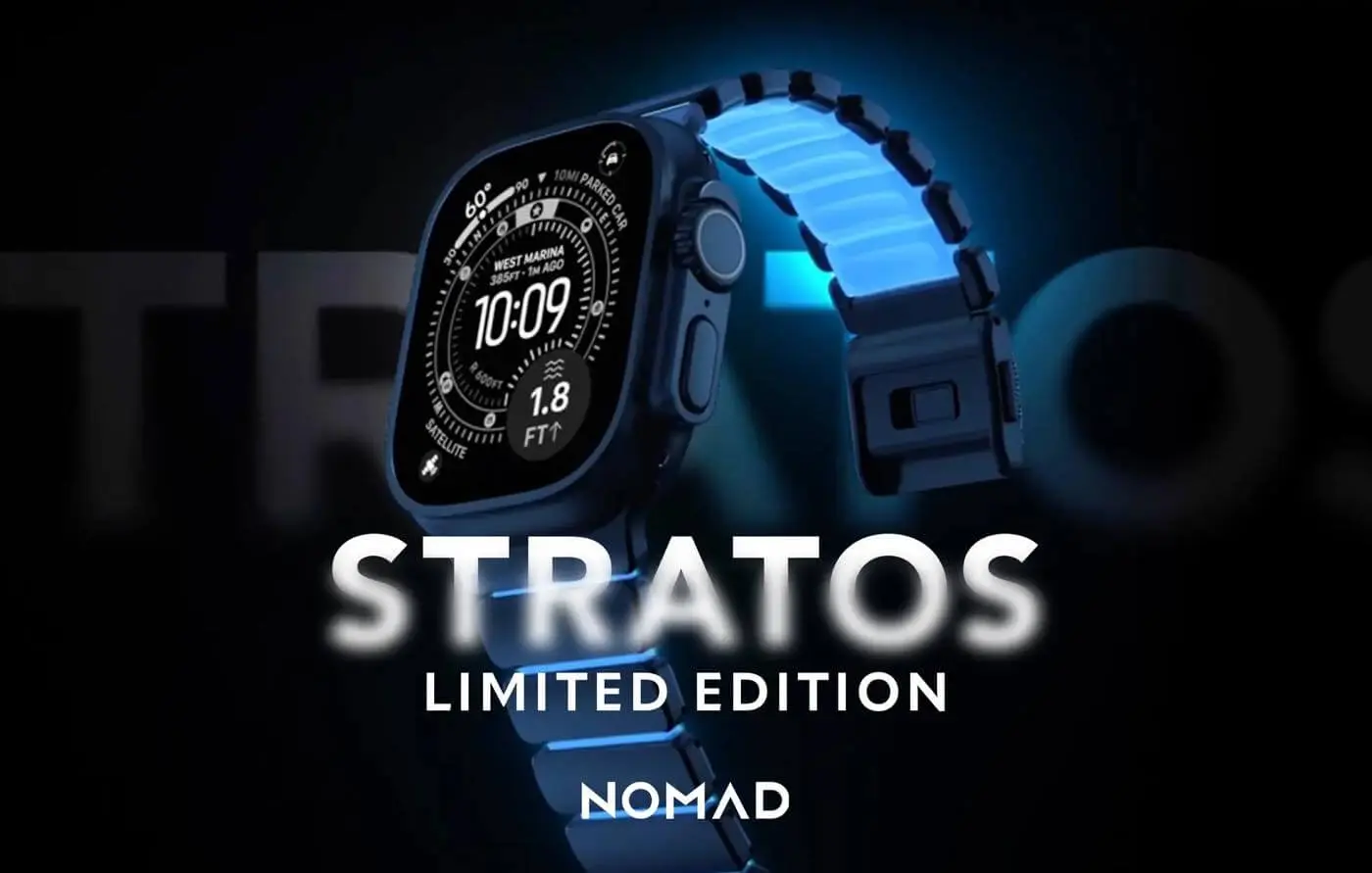 NOMADのApple Watch用バンド『STRATOS BAND』に限定カラーの「ICY BLUE 