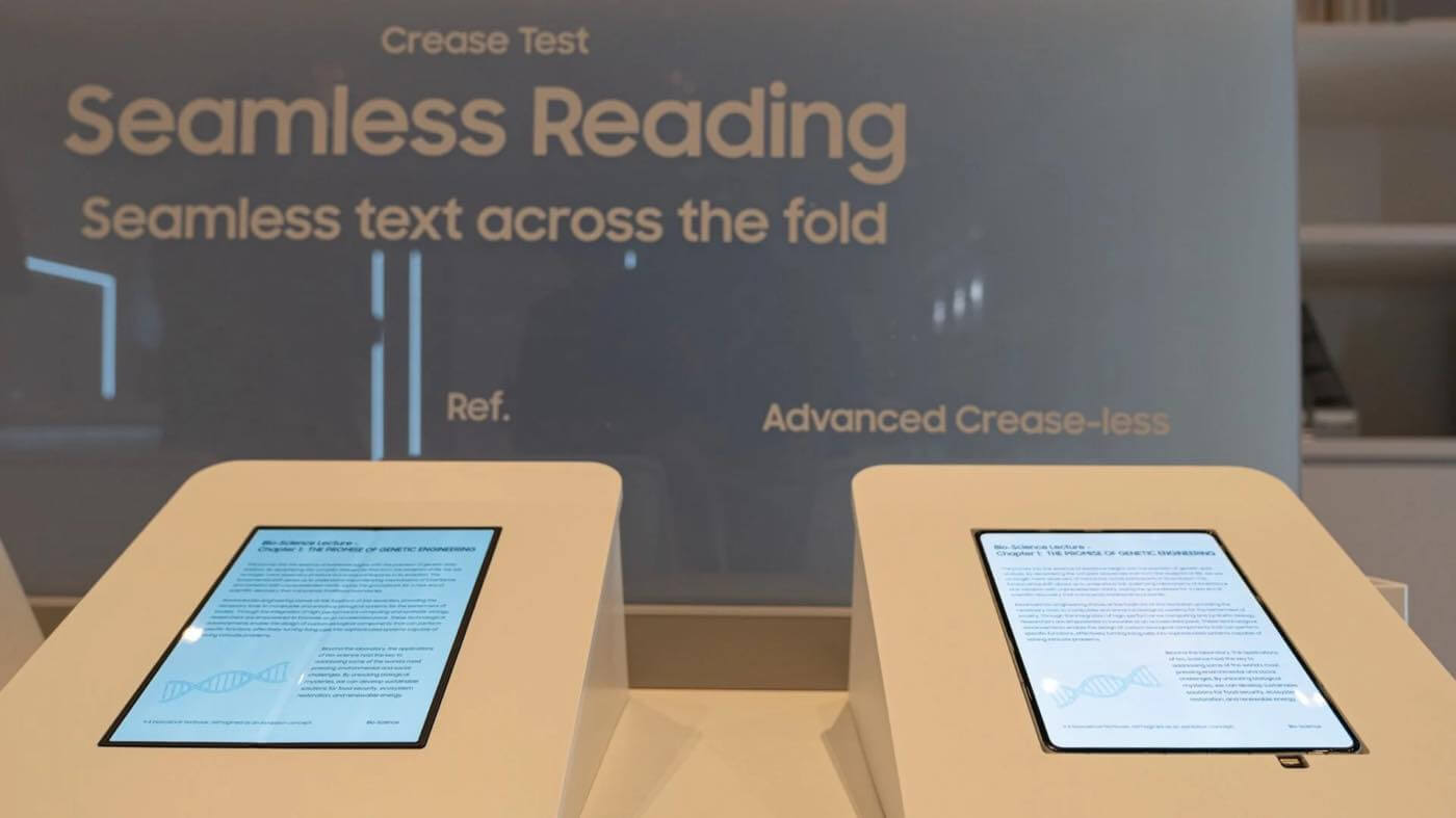 折りたたみ式iPhoneにも採用??｜Samsungが｢CES 2026｣で折り目のない折りたたみ式OLEDパネルを展示